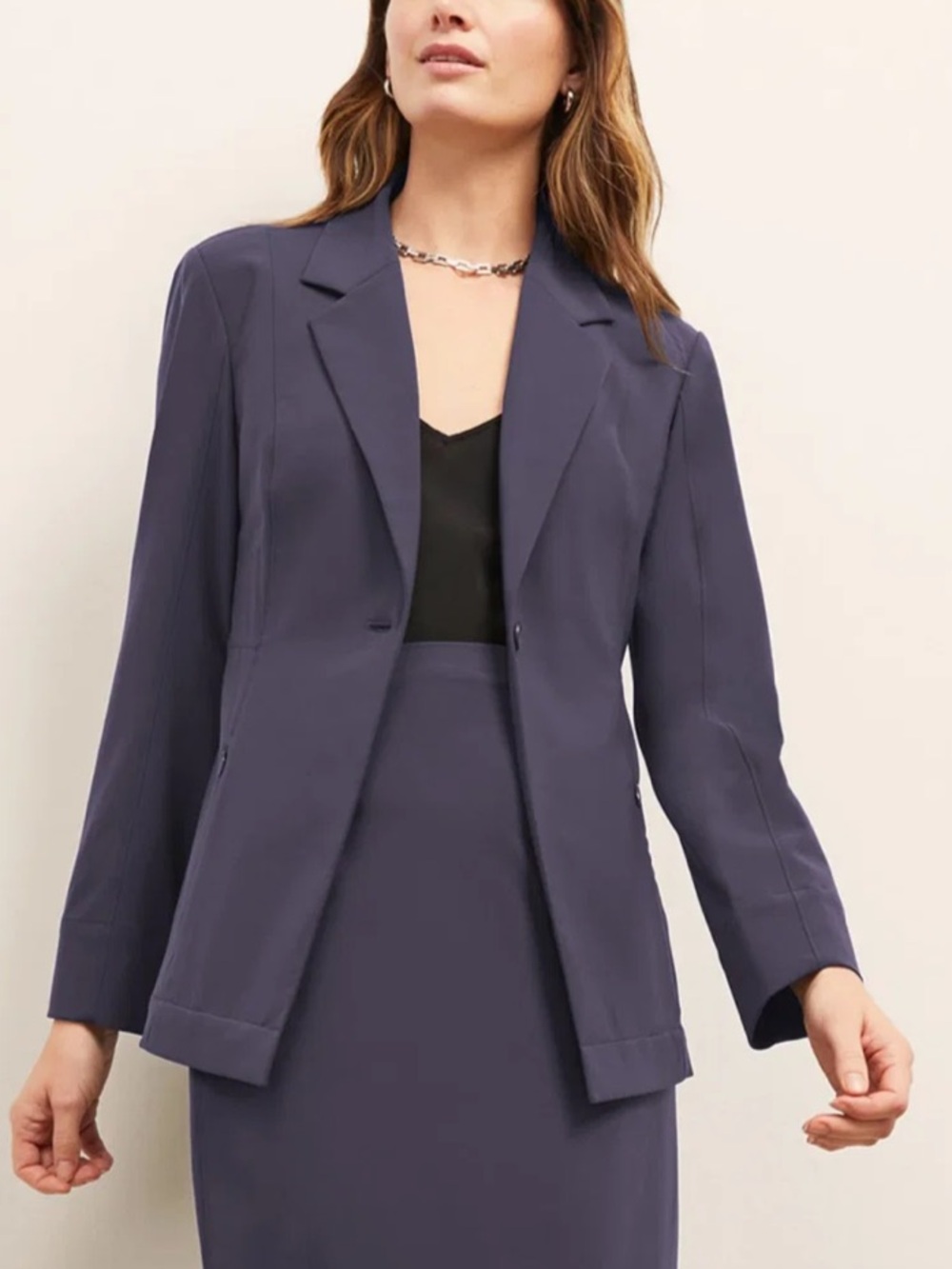 M.M.LAFLEUR Moreland Travel Blazer Cool Charcoal Size 10